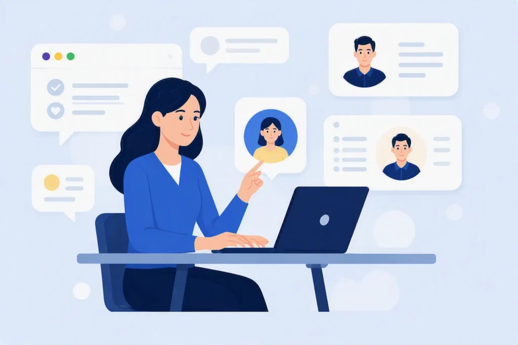 HR using laptop